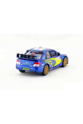2007 Subaru Wrc Rally Mavi Metal 1/36 Model Araba Image 2