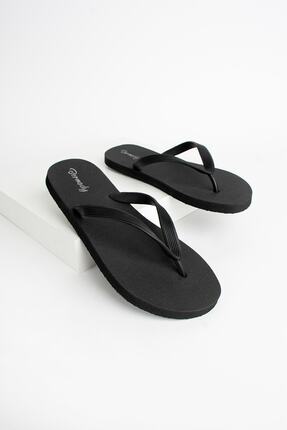 Erkek Rahat Basic Siyah Parmak Arası Plaj Terliği Flipflops Image 0