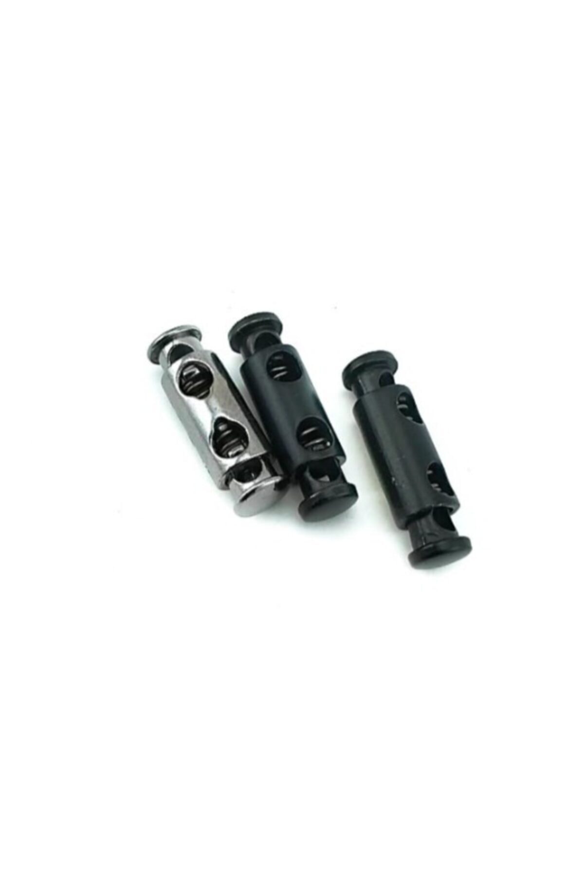 Şentürk aksesuar Çift Delikli Çift Basmalı Metal Silindir Stoper