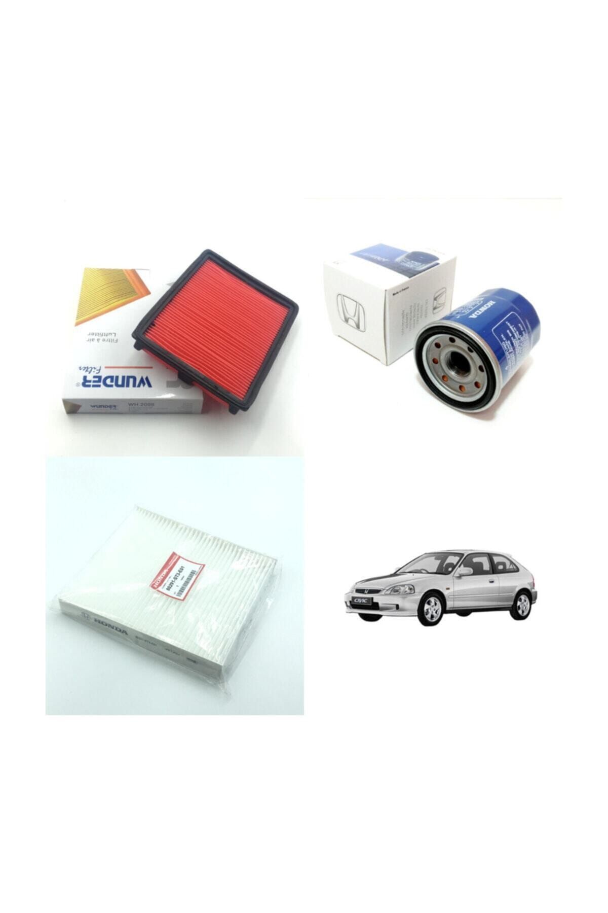 wunder honda civic 1 4 hb 1995 2001 benzinli filtre bakim seti fiyati yorumlari trendyol