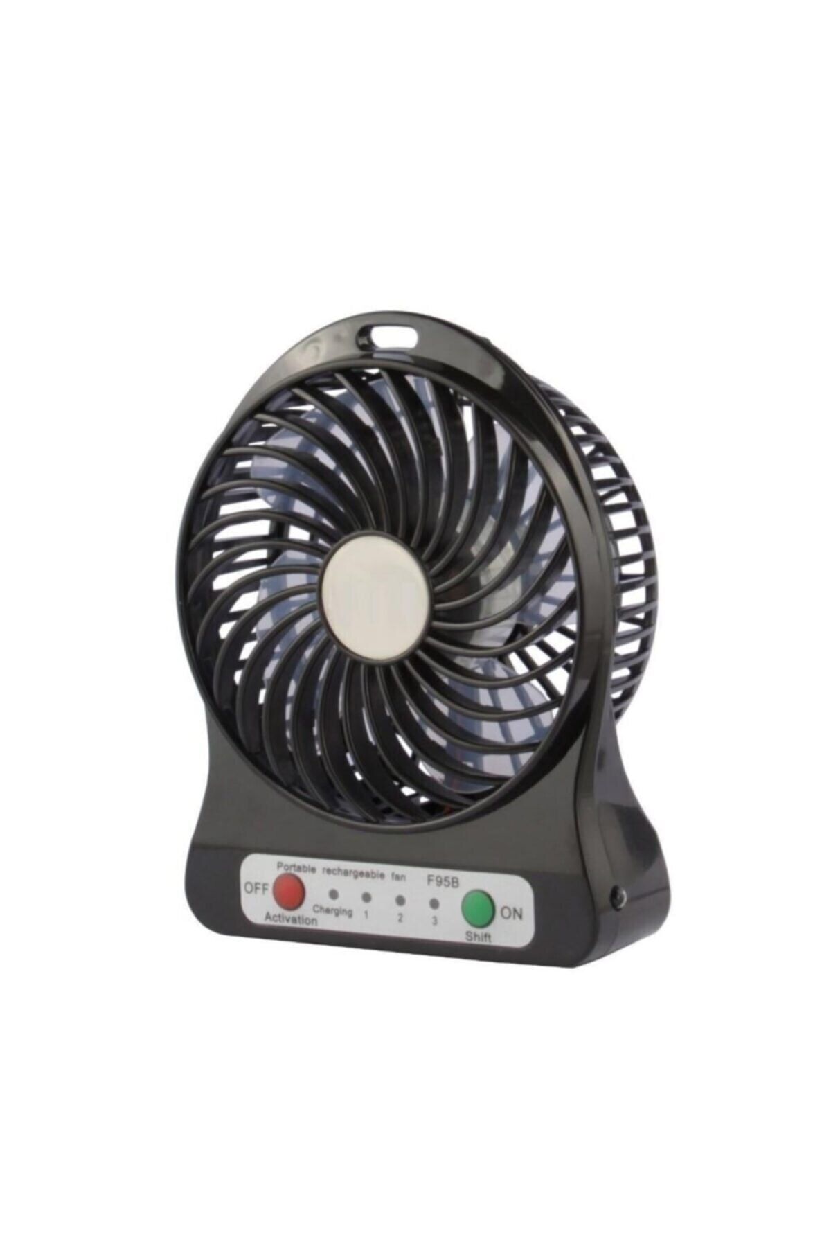 Vegetti Masa Üstü Şarjlı Mini Vantilatör 3 Kademeli Usb Mini Fan Siyah
