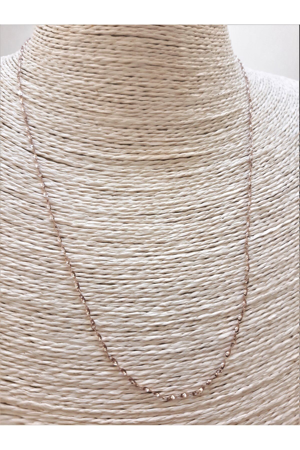 TÜKKAN ACCESSORİES 316l Cerrahi Çelik Rose Kaplama 54 Cm Kolye