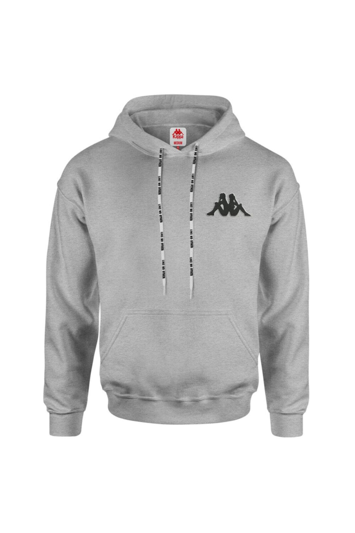 Kappa Erkek Kapüşonlu Sw-shirt Baong Gri Melanj