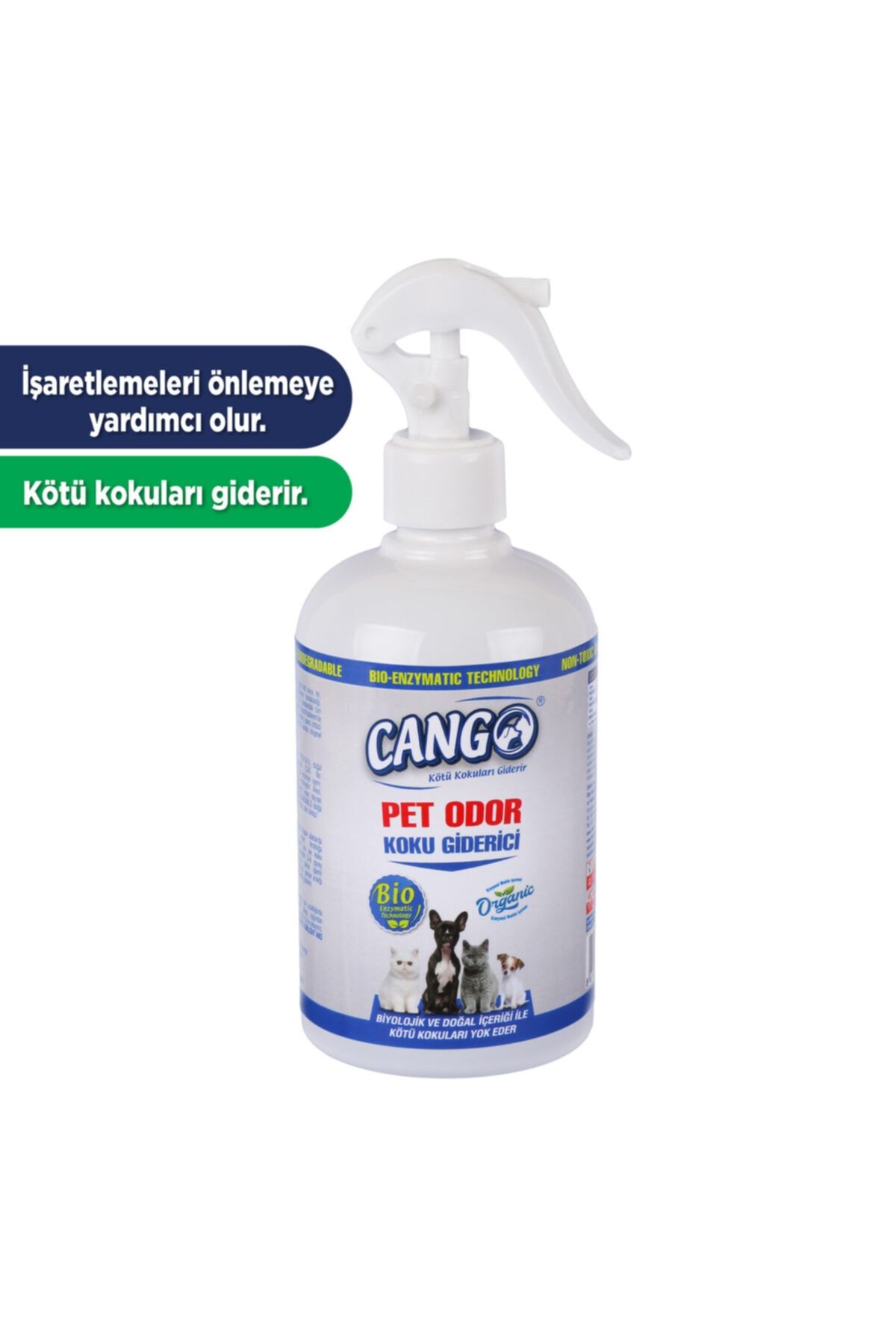 CANGO PET 500 Ml Kedi & Köpek Idrar Koku Giderici Ve Temizleyici Sprey