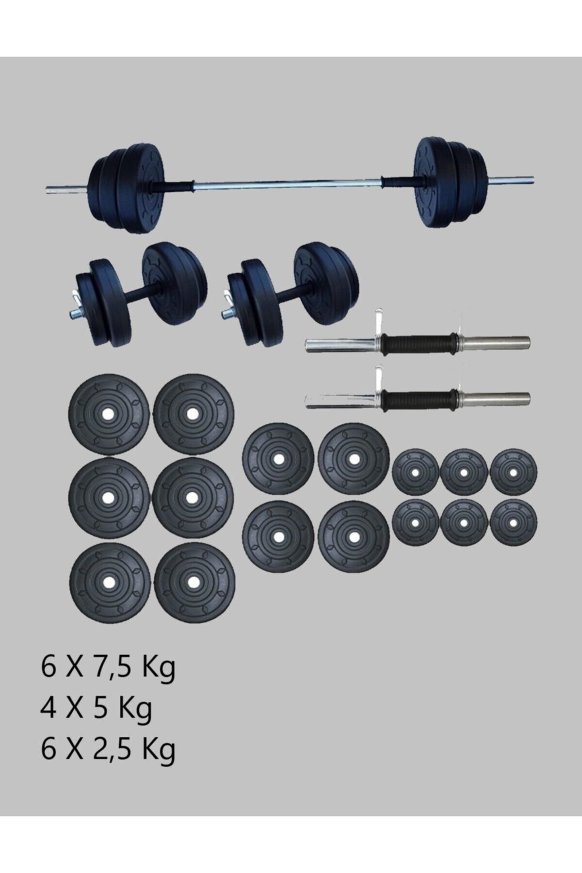 Moccastyle 85 Kg Moccadiamond 85 Kg Halter Seti Dambıl Seti Ağırlık Ve Vücut Geliştirme 85