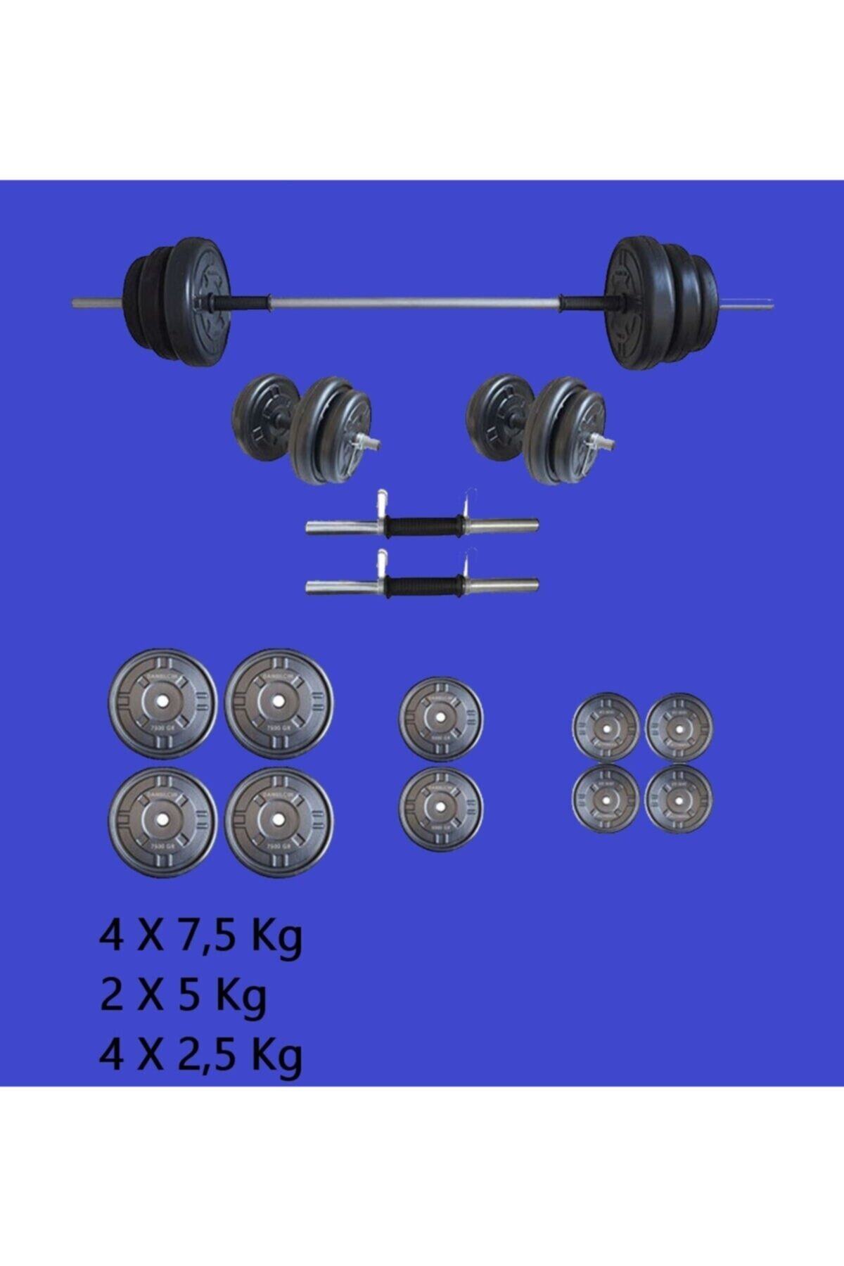 Moccastyle Moccadiamond 55 Kg Halter Seti Dambıl Seti 55 Kg Ağırlık Ve Vücut Geliştirme