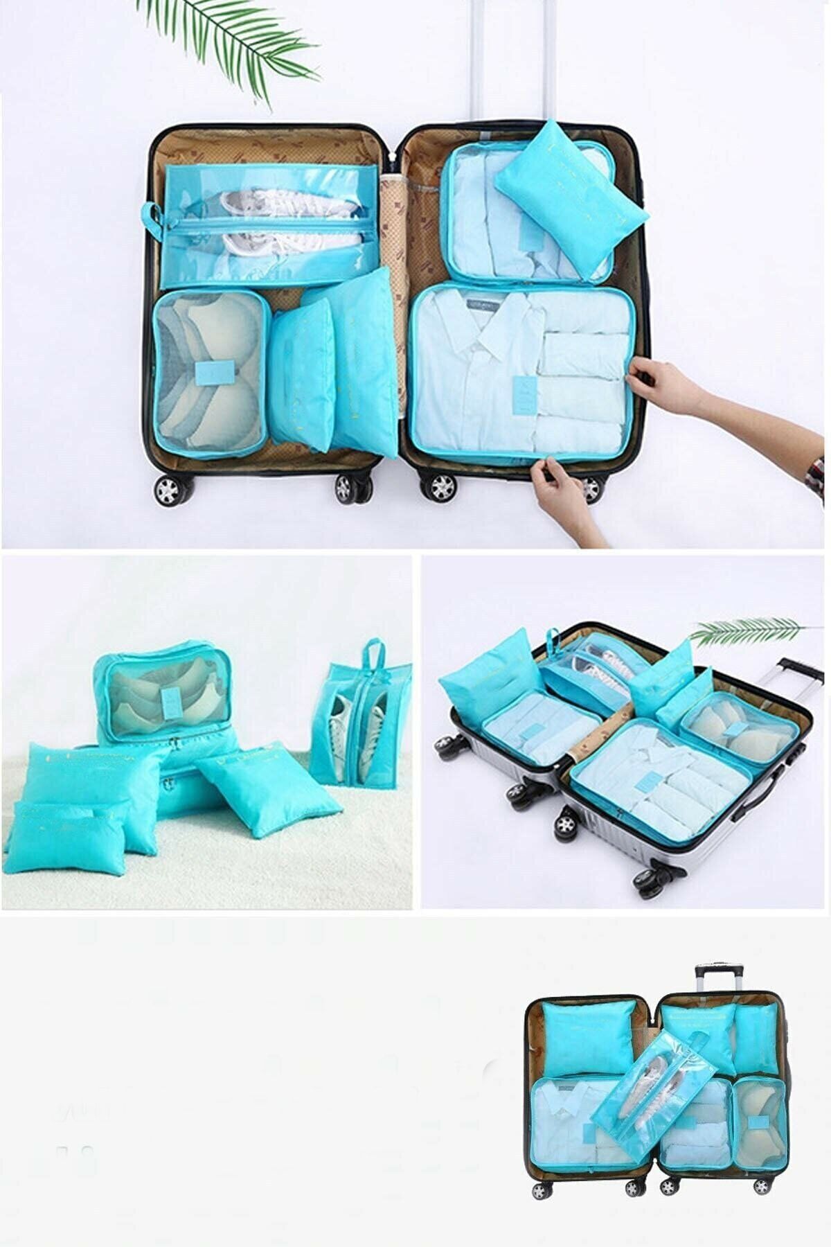 renn Bavul Içi Düzenleyici Organizer 6'lı Set - Mavi