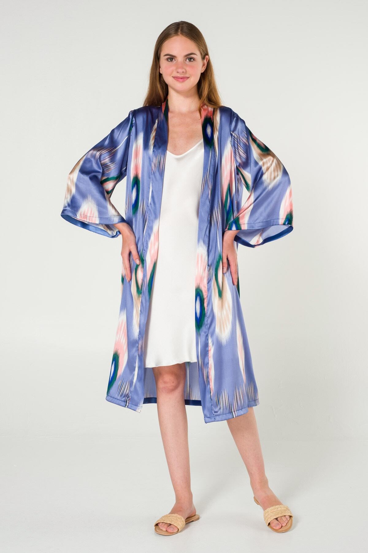 GTNight Kadın Mavi Kaftan