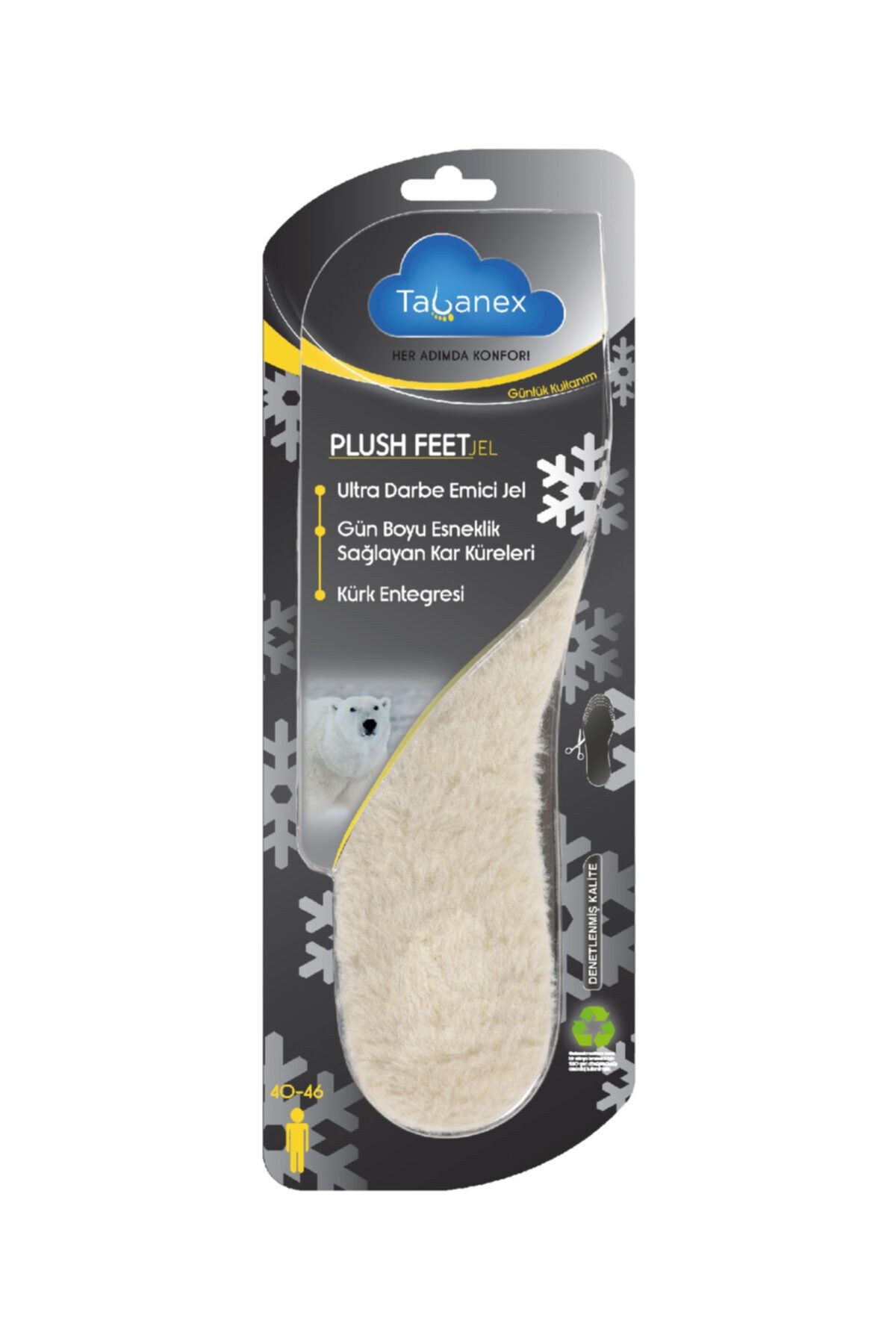 TABANEX Plush Feet Jel Tabanlık - Erkek