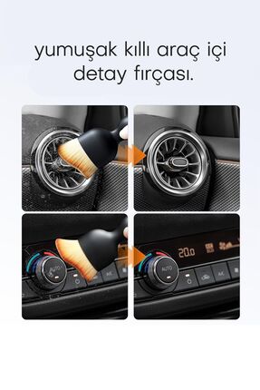 Yumuşak Kıllı Araç İçi Detay Toz Temizleme Fırçası KORUMA KAPLI Image 2