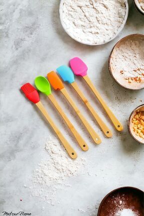 Bella 5 Li Mini Bambu Spatula Seti / Renkli Image 0