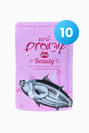 Sos İçinde Ton Balıklı ve Tavuklu Yetişkin Kedi Maması 70 gr-10 Image 0