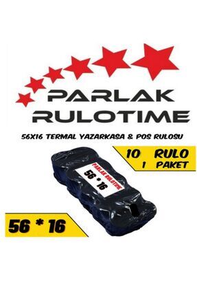 56*16 Termal Pos Yazarkasa Rulosu 10 Lu 1 Paket Image 0
