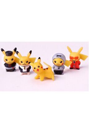 5 Adet Pikachu, Pokemon Figür Set Image 0