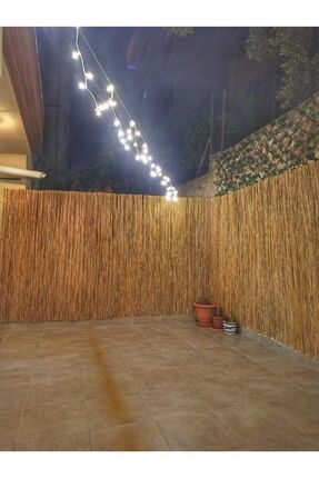 2mx3mreed Fence Misina Ipli Doğal Bambu Kamış Çit ,bahçe Çiti ,balon Çiti ,hasır Çit ,gölgelik Dekor Image 0