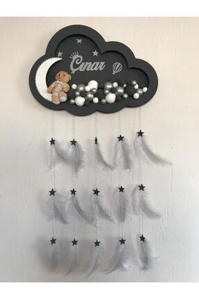 Kişiye Özel Bulut Ledli Bebek Kapı Süsü, Hastane Odası Süsleme Image 0