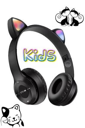 Bluetooth Kedi Kulaklık Aux Girişli Hafıza Kartlı Kulak Üstü Bluetooth Kedi Miyav Pisi Pisi Kulaklık Image 0