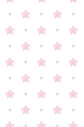 Pembe Yıldız Desenli 412-1 Çocuk Odası Duvar Kağıdı 5 M² Image 0