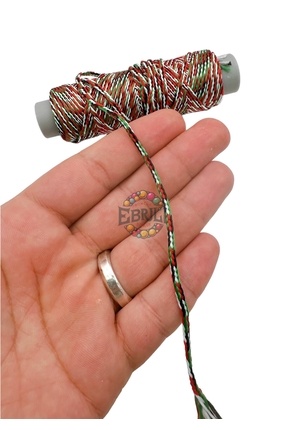 2mm Filistin Bayraklı İp Bilekli Takı Yapımı Bead (25 Metre) Image 0