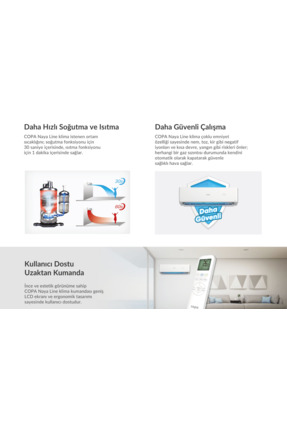 Naya Line Duvar Tipi Split Klima 18.000 Btu Image 3