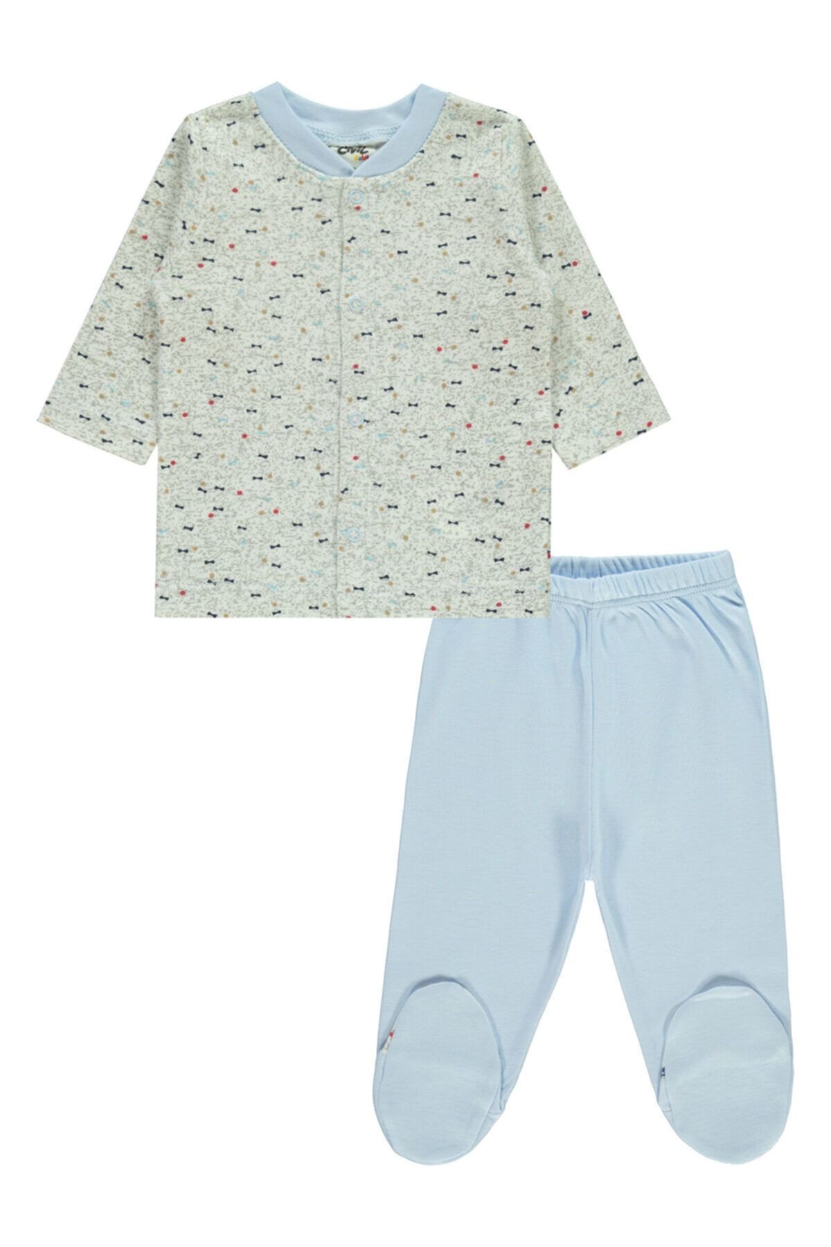 civil baby erkek bebek pijama takimi 0 6 ay mavi fiyati yorumlari trendyol