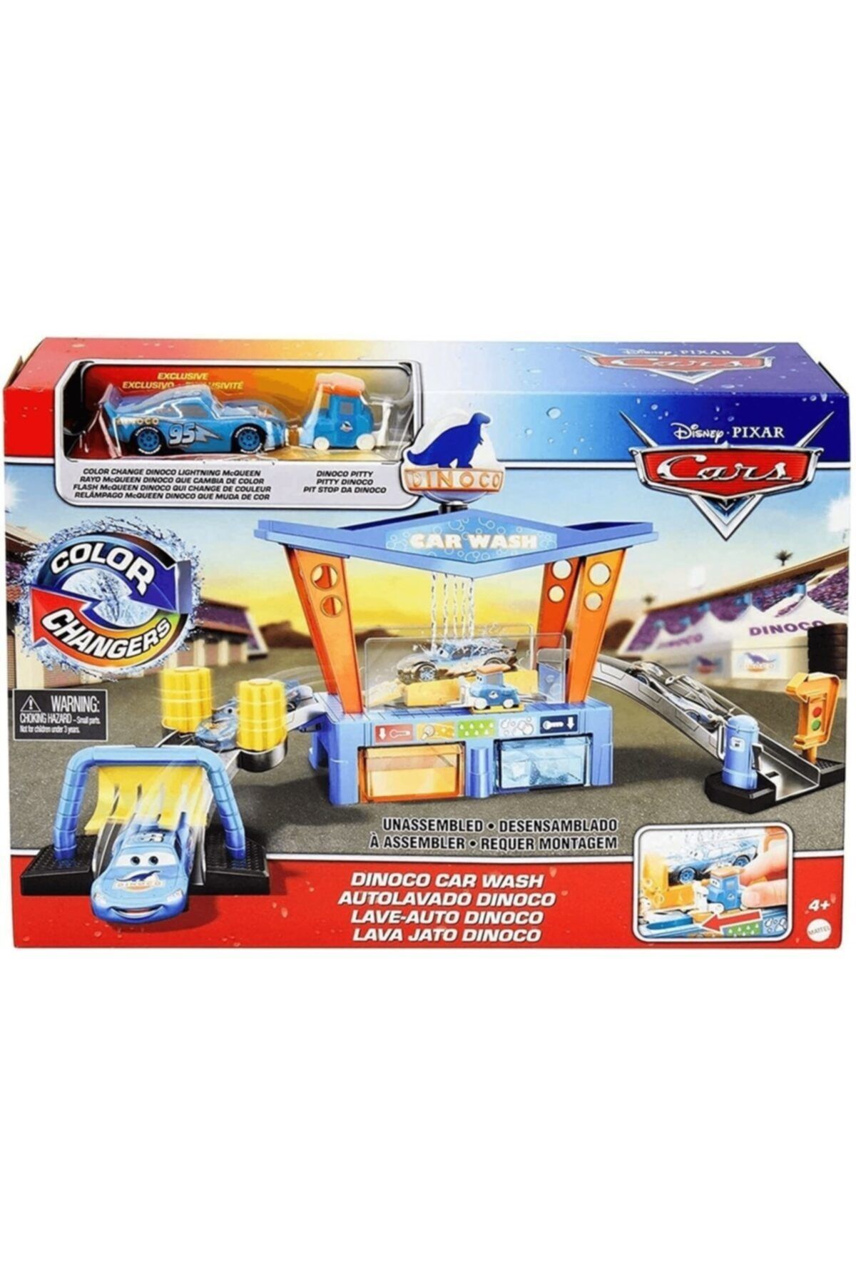 CARS Disney Pixar Renk Değiştiren Dinoco Araba Yıkama Oyun Seti-gtk91