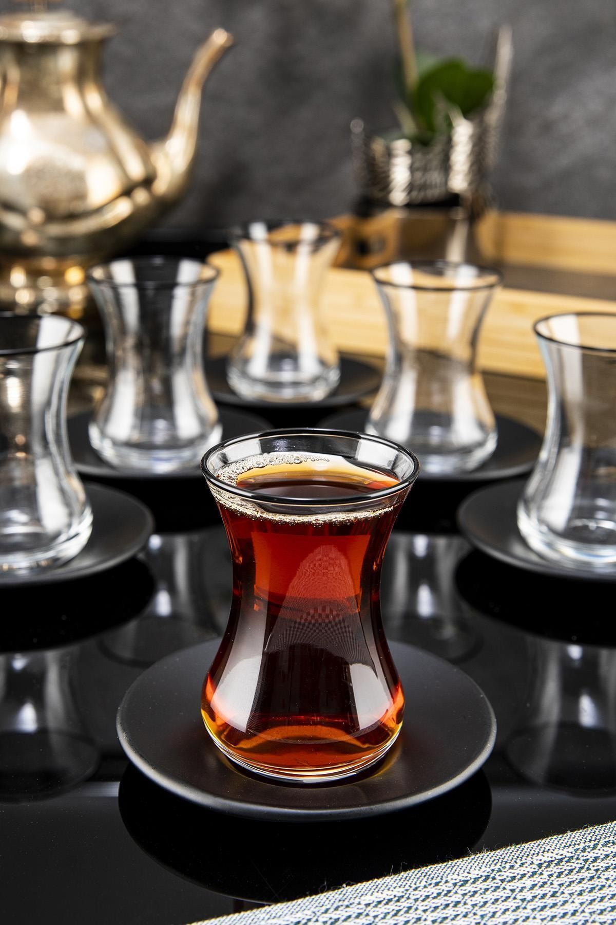 Doreline Karizma 12 Parça Çay Seti Metal Tabaklı