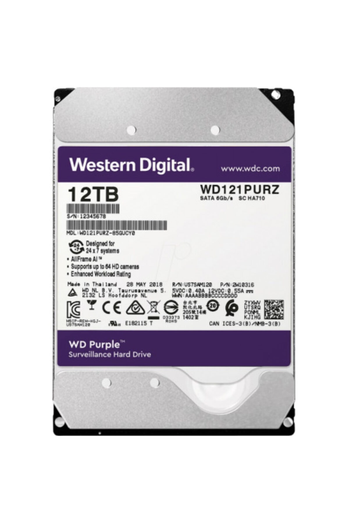 WESTERN DIGITAL Wd Purple Wd121purz 3,5\