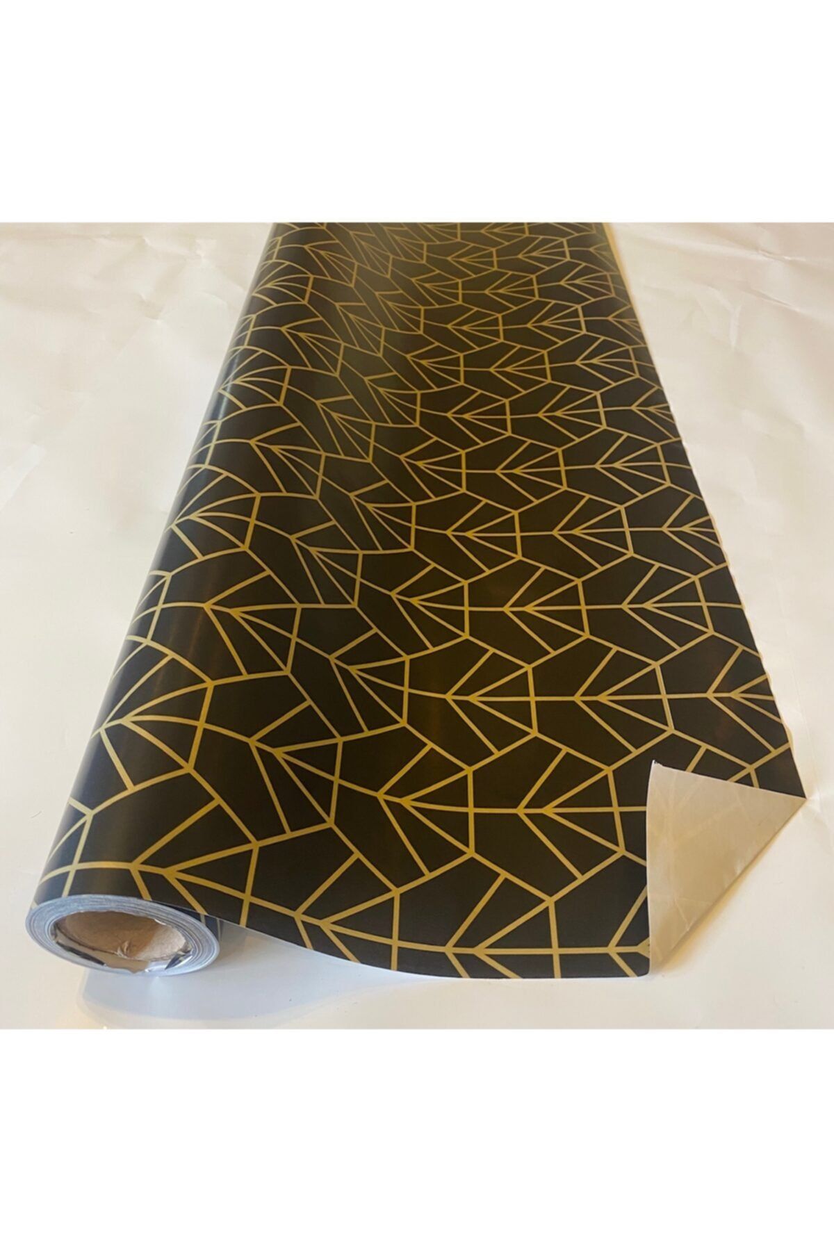 PRIMOPACK 70x25mt.baskılı Kuşe Ambalaj Kağıdı /rulo-hexagon Siyah