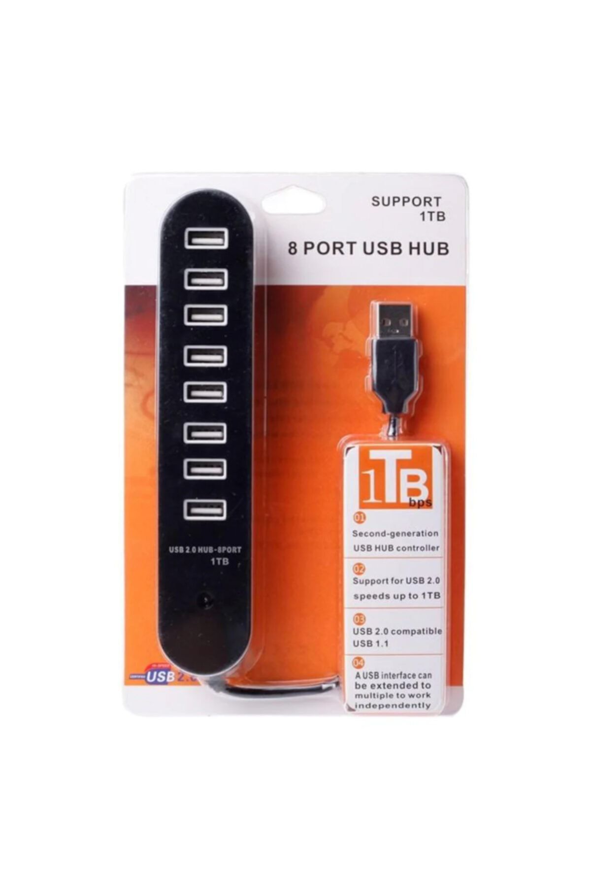 Techno Center 8 Port Usb 2.0 Hub Çoklayıcı Çoğaltıcı 1 + 7 Port Usb