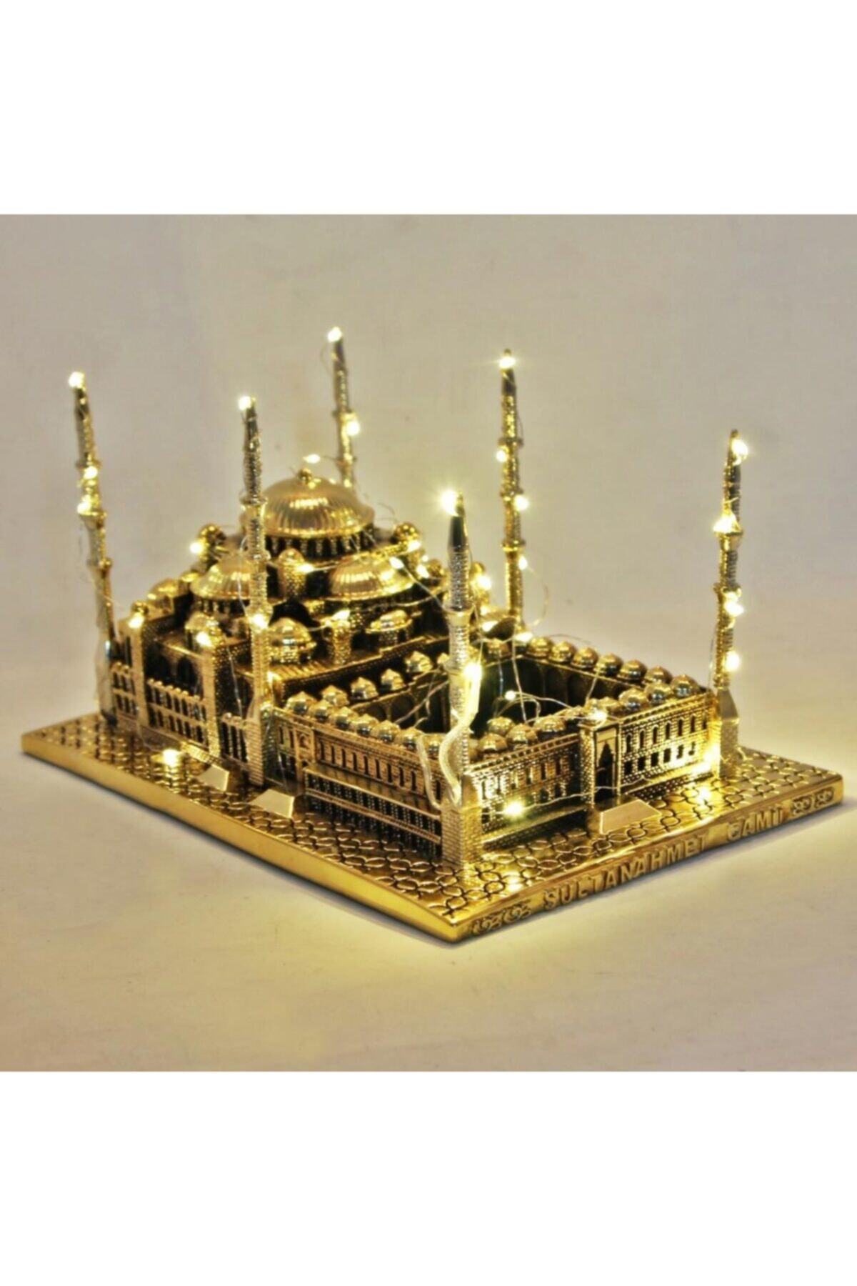 HediyeKanalı Sultanahmet Camii Işıklı Hediyelik Biblo Gece Lambası Altın