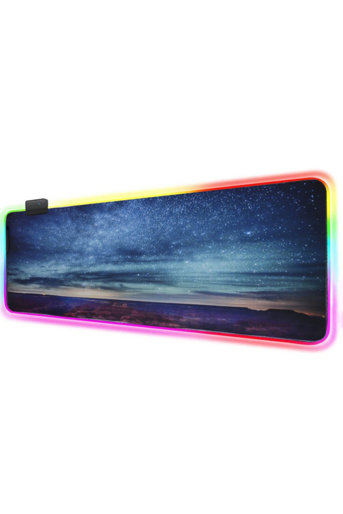 MASTEK Manzara Desenli Işıklı Rgb 78x30 Kaymaz Ledli Mouse Pad