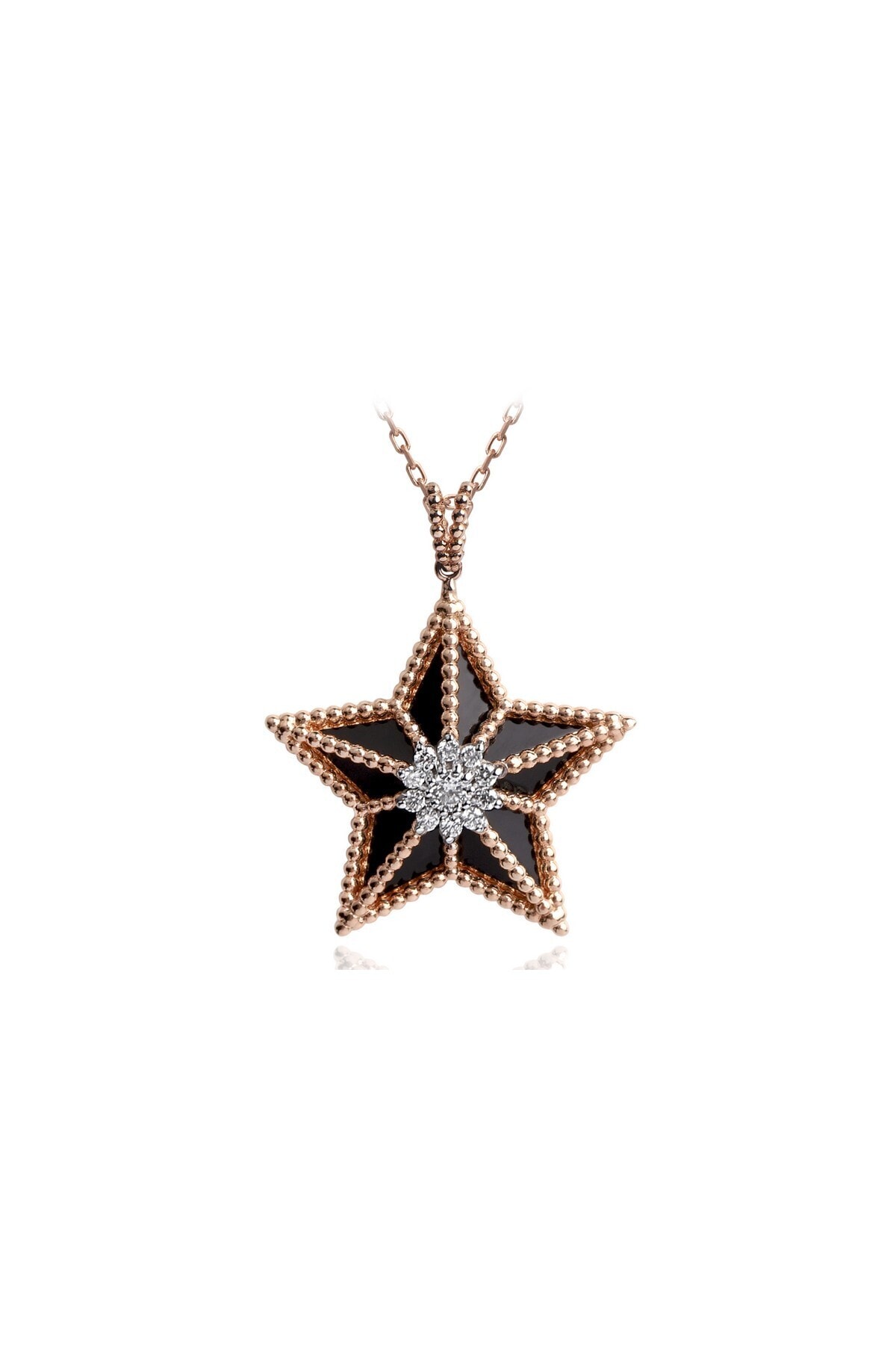 Diamond LineGülaylar 0,13 Karat Pırlanta Trend Kolye