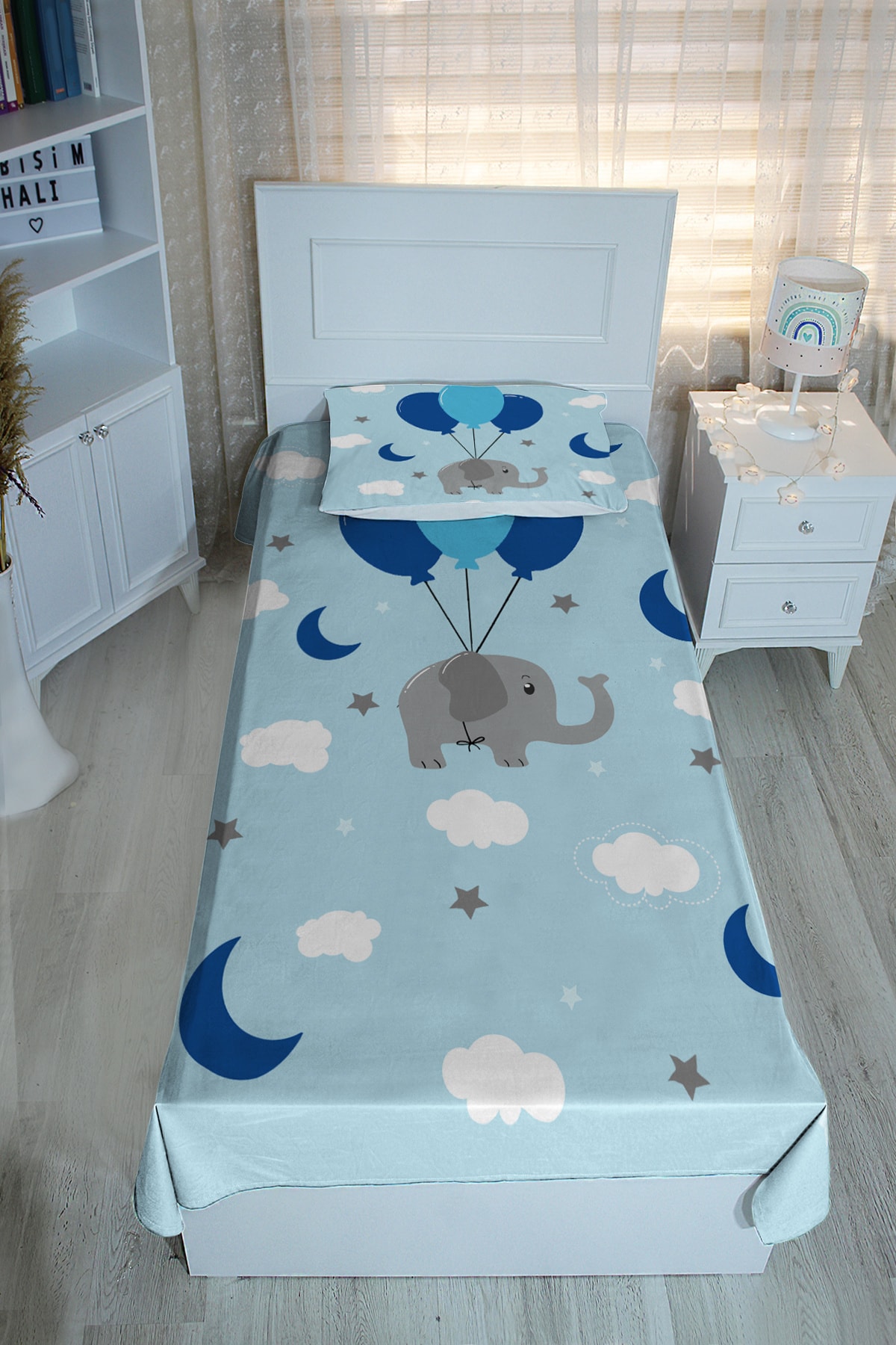 Bebişim Halı Sevimli Fil Bh1256 Pike&Yatak Örtüsü(Yastık Kılıflı)