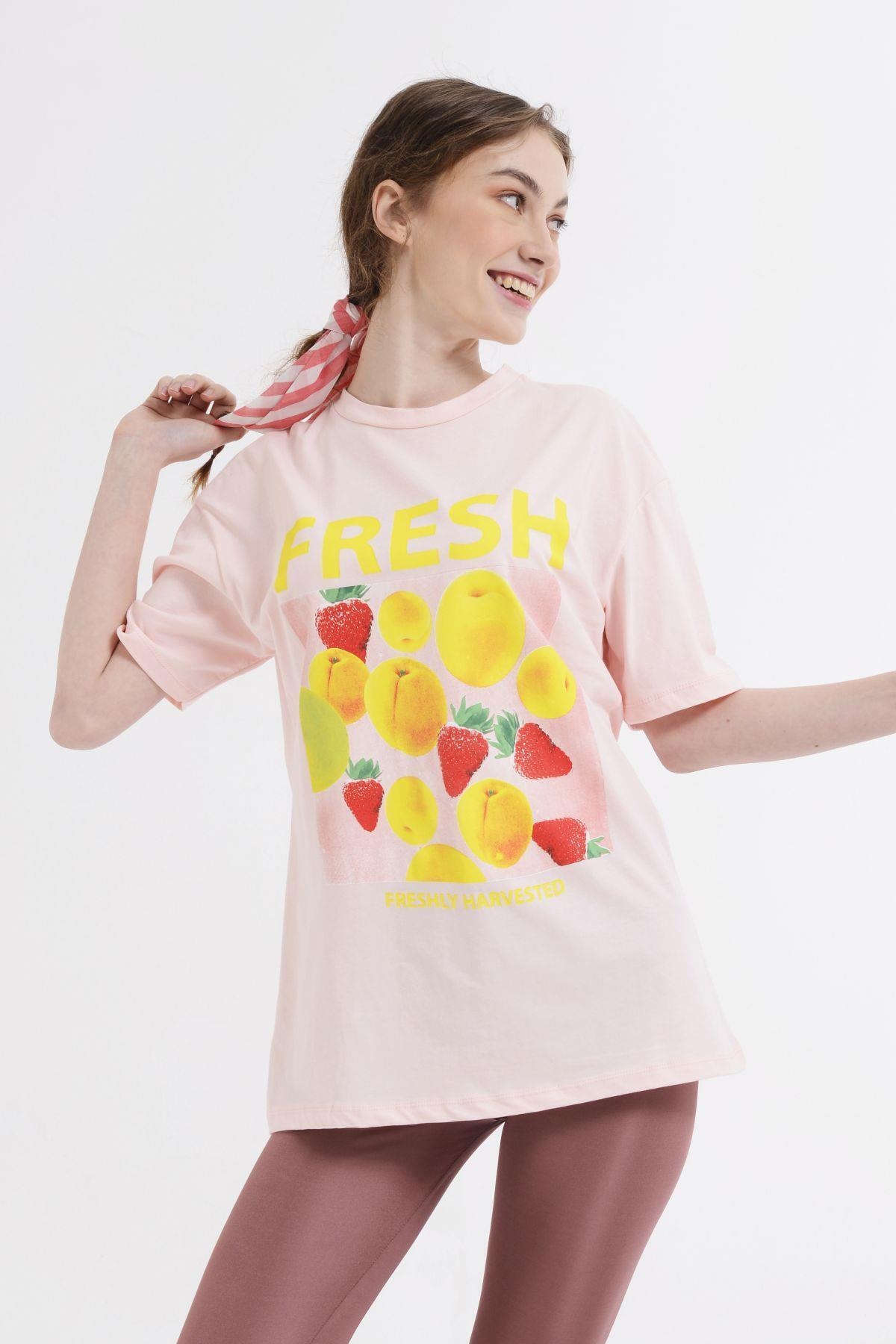 Nefise Önü Baskılı Tshirt