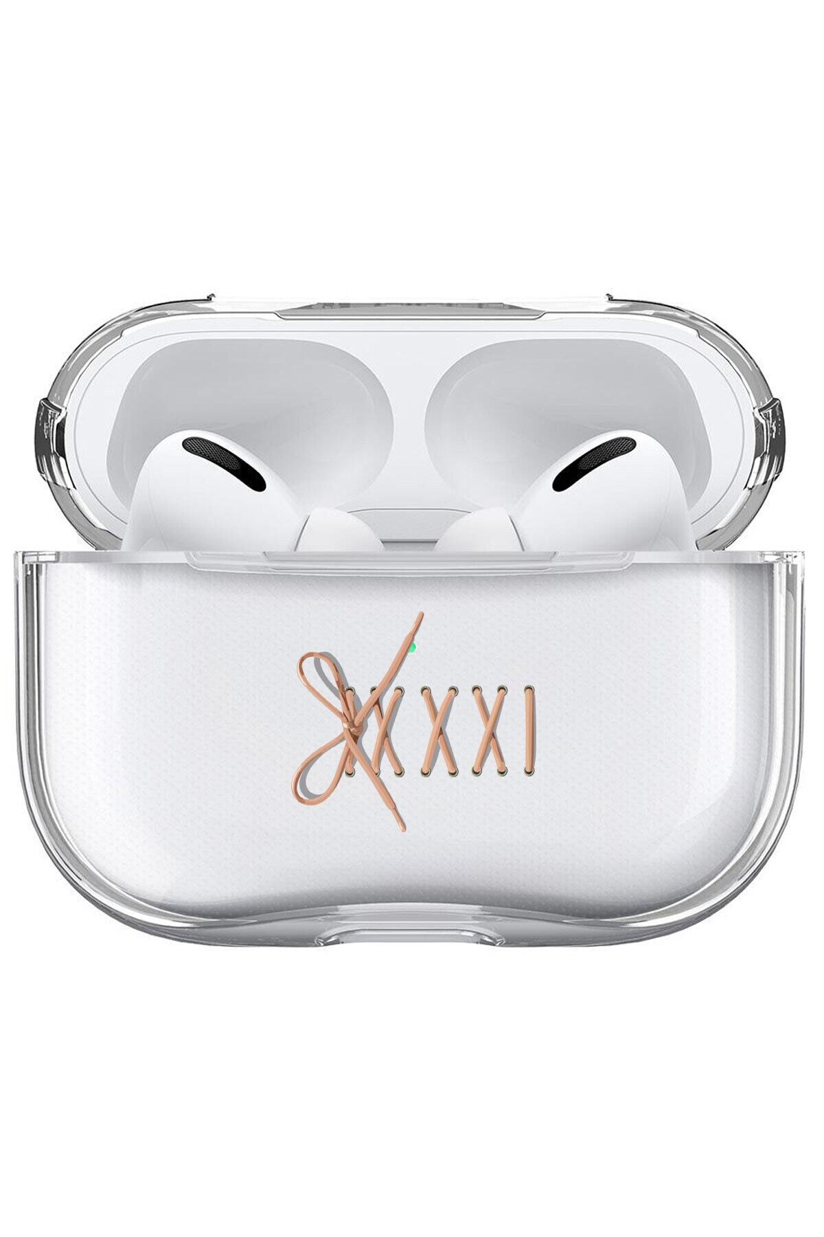 Apple Airpods Pro Kılıfı Desenli Şeffaf Sert Kapak - Bağcık.