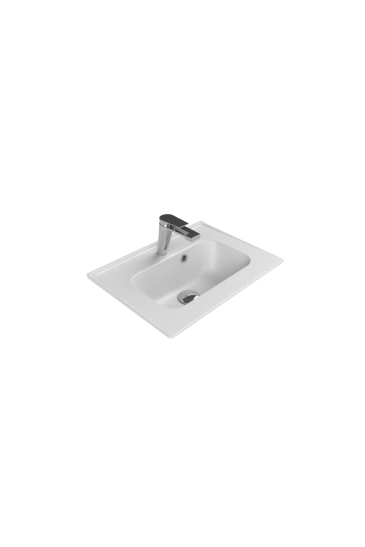 TURKUAZSERAMİK Cerastyle Blue 50 X 47 Cm Etajerli Lavabo