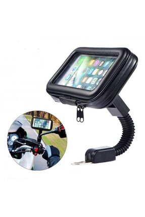 Motosiklet Telefon Tutucu Su Geçirmez Gidon Aparatlı Ve Cüzdan Cepli 7.1 Inç Image 0