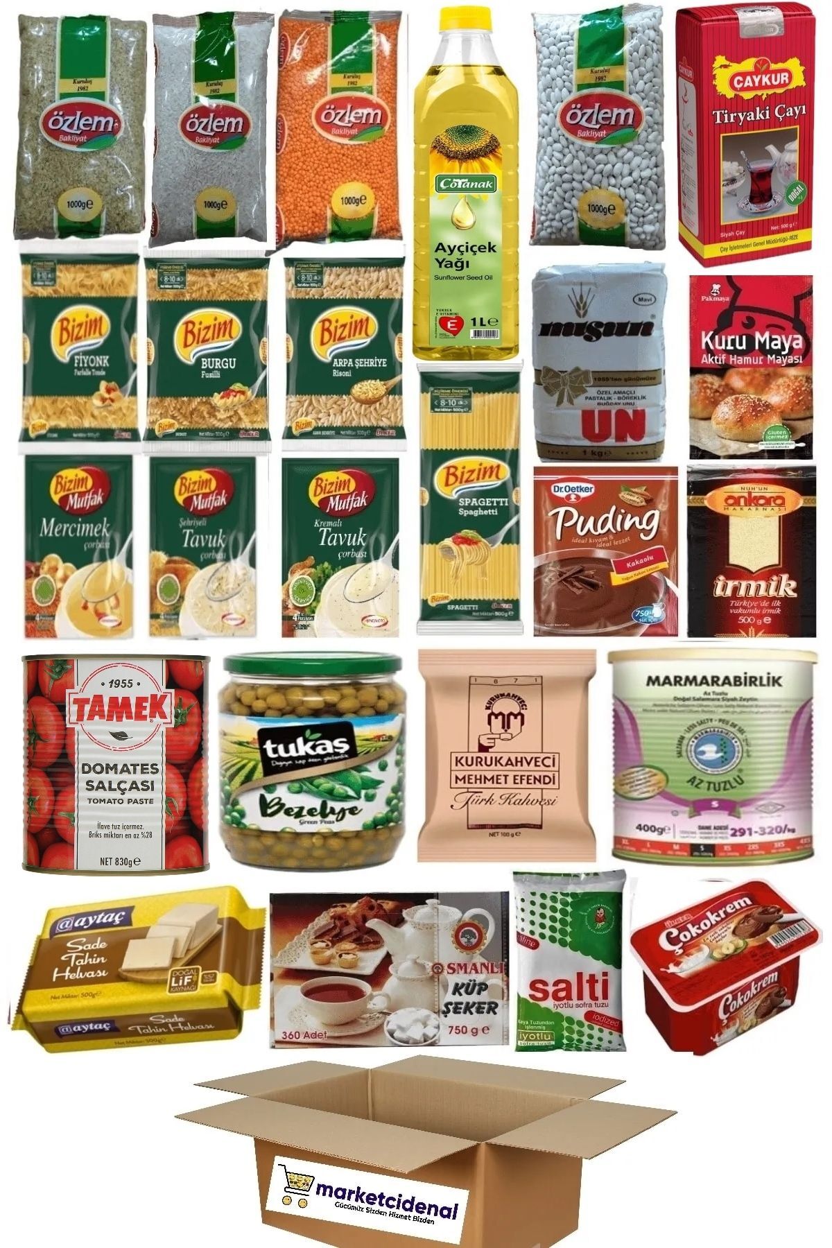 بسته کمک غذایی ماه رمضان جعبه غذای 25 عددی