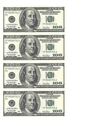 Hazır Kesilmiş Yenilebilir Kağıt Gıda Baskı Dolar Yenilebilir Baskı ( 4 Adet ) Image 0