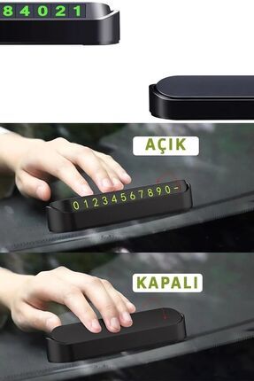 Araç Park Numaratörü Fosforlu Parkmatik Kapaklı Gizlenebilir Aç Kapa Sistemli Oto Numaratör Image 0