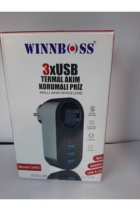 3x Usb Li Termal Akım Korumalı Priz Image 0