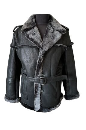 OZZY - ERKEK HAKİKİ KOYUN KÜRKÜ KABAN Image 0