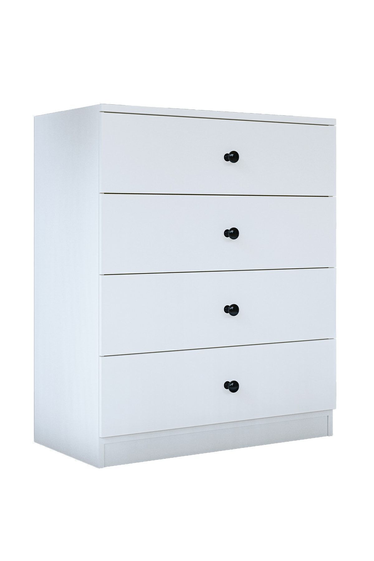 کمد سفید 4 کشو Gm 083 Almina با دسته دکمه