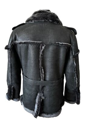 OZZY - ERKEK HAKİKİ KOYUN KÜRKÜ KABAN Image 2