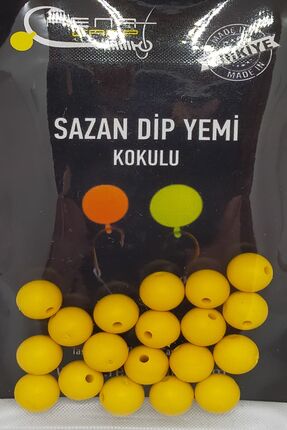 Delikli Kokulu Sarı Top Sazan Dip Yemi 9 Mm (20 Adet) Image 0