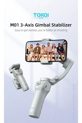 Smartphone için dolgu ışığı ile Gimbal sabitleyici, iPhone Android Vlog için Tripod ile katlanabilir Image 0
