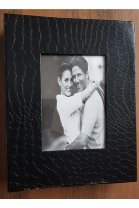 100lü 10x15cm Fotoğraf Albümü Siyah - Deri Kaplı Foto Pencereli - Aile Resimleri Için Album Image 0
