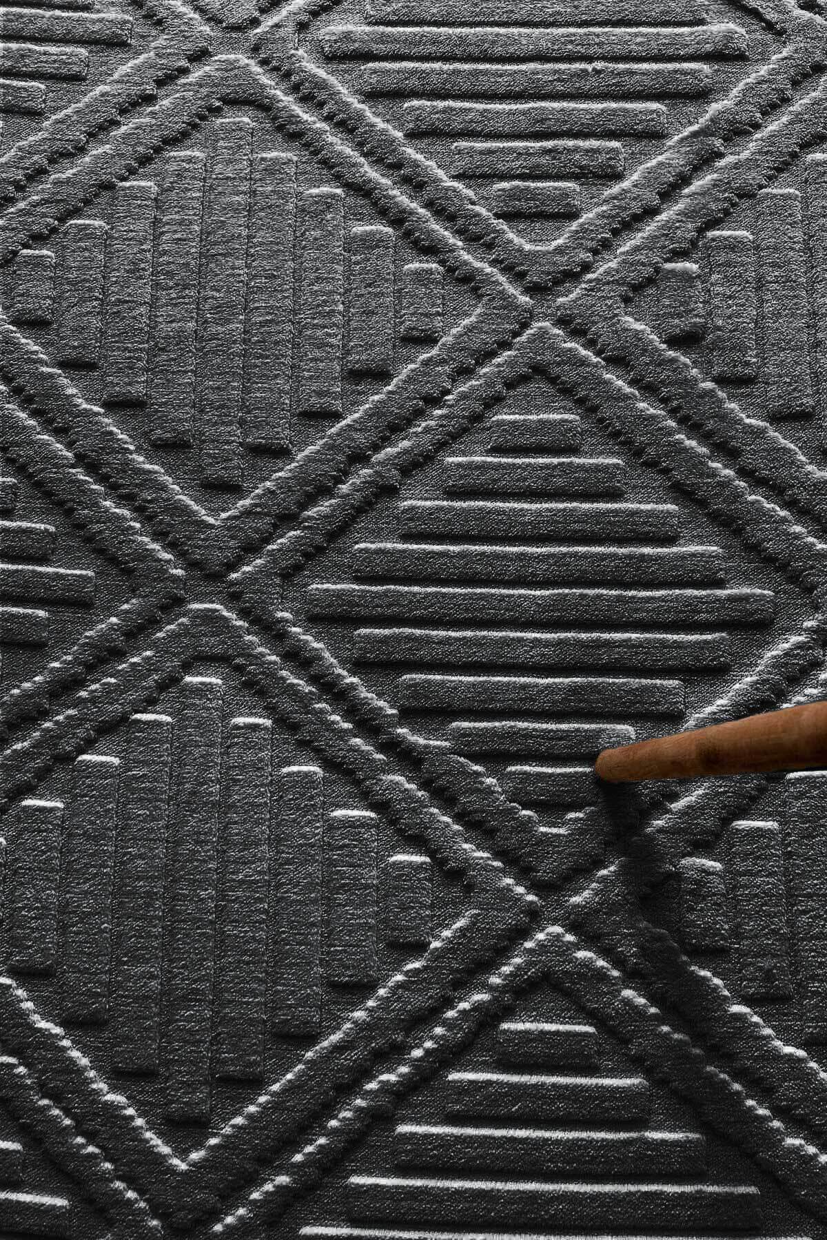 هیلدا اسکاندیناوی بافته شده بافته شده آنتراسیت پف دار کف پوش دار ممتاز فرش راهرو فرش اتاق نشیمن