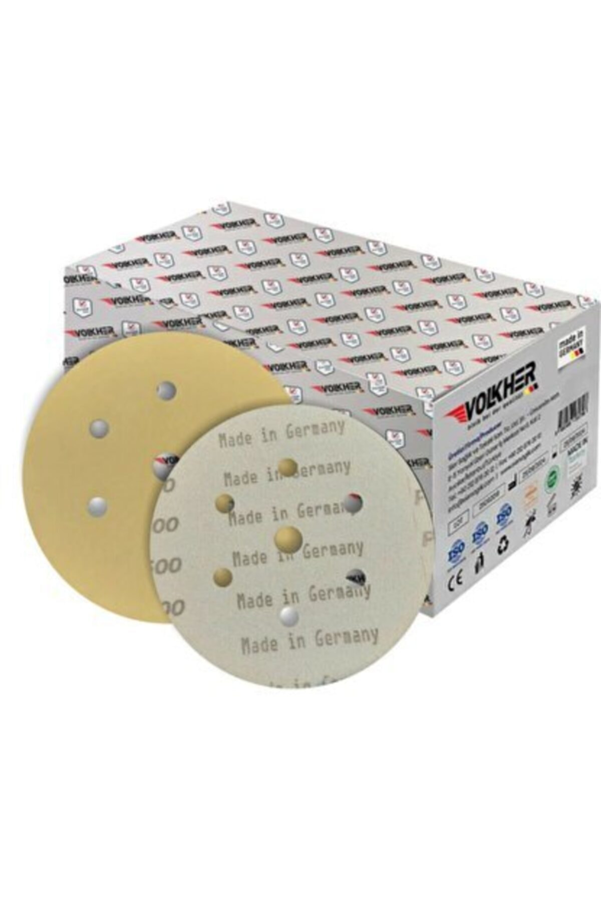 Volkher 6 Delikli Disk Cırt Zımpara 400 Kum